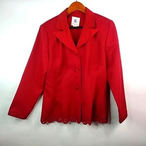Bahari Group 12 Skirt Suit Apple Red Blazer Jacket & Skirt